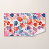 水カラフル色ユーカリ葉製品 バスタオルセット (ハンドタオル)