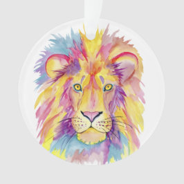 水カラフル色ライオン オーナメント