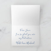 水カラフル色ラブハートバレンタインデー カード (内部)