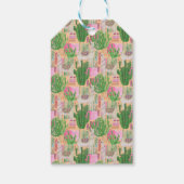 水カラフル色ラマ模様 ギフトタグ (裏面)