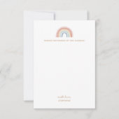 水カラフル色レインボーガールバースデーパーティー サンキューカード (正面)