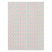 水カラフル色レインボーズハート&スターパターン テーブルクロス (正面)