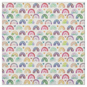 水カラフル色レインボーズハート&スターパターン ファブリック (見本)