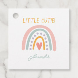 水カラフル色レインボー図解ベビーショー フェイバータグ