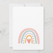 水カラフル色レインボー図解ベビーショー 招待状 (裏面)