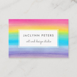 水カラフル色レインボー 名刺