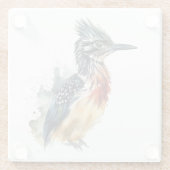 水カラフル色ロードランナー ガラスコースター (裏面)