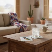 水カラフル色ロードランナー ガラスコースター