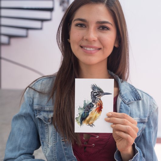 水カラフル色ロードランナー ポストカード