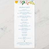 水カラフル色ワイルドフラワーフローラ結婚ズ プログラム (裏面)