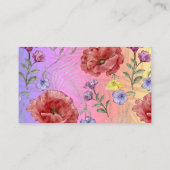水カラフル色ワイルドフラワー結婚の詳細 エンクロージャーカード (裏面)