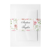 水カラフル色ワイルドフラワー結婚ズ 招待状ベリーバンド (正面例)