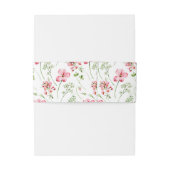 水カラフル色ワイルドフラワー結婚ズ 招待状ベリーバンド (裏面例)