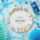 水カラフル色ワイルドフラワー草原 ペーパープレート (パーティー)