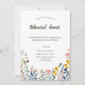 水カラフル色ワイルドフラワー草原 招待状 (正面)