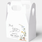 水カラフル色ワイルドフラワー赤ちゃんシャワー フェイバーボックス (見開き)