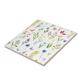 水カラフル色ワイルドフラワー タイル (側面)