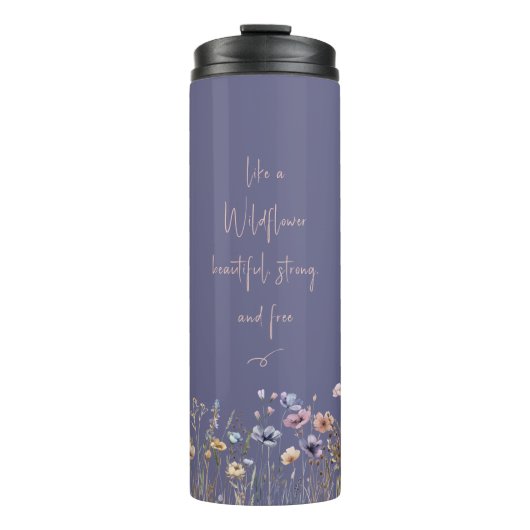 水カラフル色ワイルドフラワー タンブラー (正面)