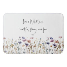 水カラフル色ワイルドフラワー バスマット