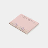 水カラフル色ワイルドフラワー ポストイット (アングル)