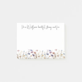 水カラフル色ワイルドフラワー ポストイット