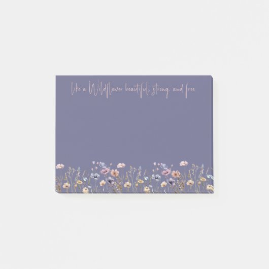 水カラフル色ワイルドフラワー ポストイット (正面)