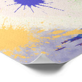 水カラフル色ワールドマップ ポスター (角)