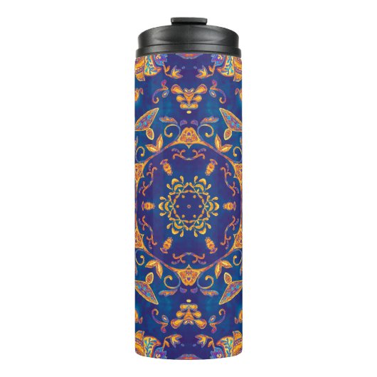 水カラフル色万華鏡のように千変万化するパターン曼荼羅東洋の タンブラー (正面)