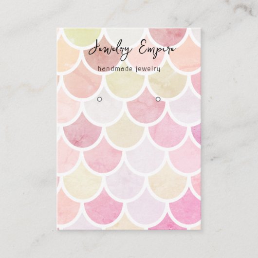 水カラフル色人魚の稼ぎホルダー 名刺 (正面)