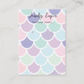 水カラフル色人魚の稼ぎホルダー 名刺 (正面)