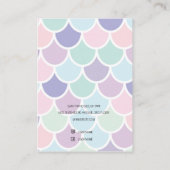 水カラフル色人魚の稼ぎホルダー 名刺 (裏面)