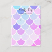 水カラフル色人魚の稼ぎホルダー 名刺 (正面)