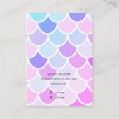 水カラフル色人魚の稼ぎホルダー 名刺 (裏面)