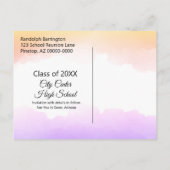 水カラフル色区分懇親会日付の保存  ポストカード (裏面)