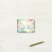 水カラフル色孔雀のポストイットノート ポストイット (デスク上)