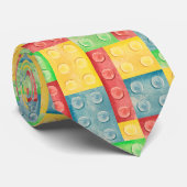 水カラフル色建物ブロック ネクタイ (ロール)