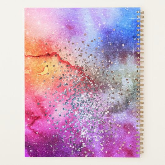 水カラフル色感動的ゴール計画引用文 プランナー手帳 (裏面)