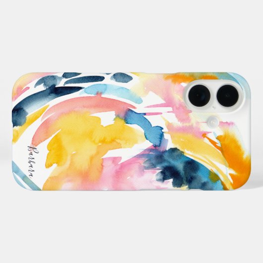 水カラフル色抽象芸術アーカスタムト電話 Case-Mate iPhoneケース (裏面 (横))