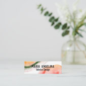 水カラフル色抽象芸術アート数々のスワーカラー スキニー名刺 (スタンド正面)