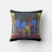 水カラフル色抽象芸術パターン装飾用クッション クッション (裏面)