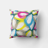 水カラフル色抽象芸術フローラ クッション (裏面)