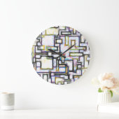 水カラフル色抽象芸術幾何モダン学 ラージ壁時計 (ホーム)