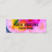 水カラフル色抽象芸術数々の渦色 スキニー名刺 (正面)