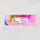 水カラフル色抽象芸術数々の渦色 スキニー名刺 (裏面)