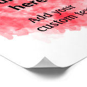 水カラフル色抽象芸術追加ネーム文字 ポスター (角)