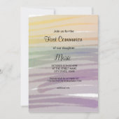 水カラフル色抽象芸術追加ネーム文字 招待状 (正面)