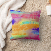 水カラフル色抽象芸術 クッション (ブランケット)