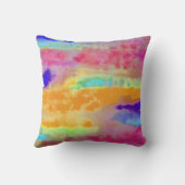 水カラフル色抽象芸術 クッション (裏面)