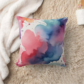 水カラフル色抽象芸術 クッション (ブランケット)