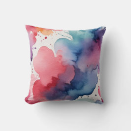 水カラフル色抽象芸術 クッション